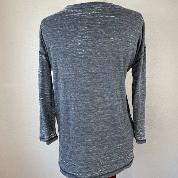 NWT Lucky Brand Long Sleeve Gray Sweatshirt Size M - Picture 7 of 9